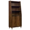 Harvey Park Dark Brown 3-Shelf Wide Bookcase -Furniture Specialty Shop 810406224 1