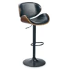 Bellatier Black & Brown Contoured Adjustable Height Barstool -Furniture Specialty Shop 810409018 4