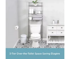Polished Pewter Over-the-Toilet Space Saver 10 Polished Pewter Over-the-Toilet Space Saver -Furniture Specialty Shop 810418048 A0 4