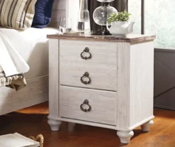 Willowton Whitewash Nightstand -Furniture Specialty Shop 810422732