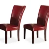 Hartford Red Faux Leather Parsons Dining Chairs, 2-Pack -Furniture Specialty Shop 810422964