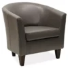 Windko Gray Faux Leather Tub Chair 2 Windko Gray Faux Leather Tub Chair -Furniture Specialty Shop 810429853 4