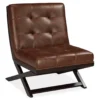 Sidewinder Brown Faux Leather Accent Chair -Furniture Specialty Shop 810431434 2