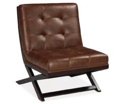 Sidewinder Brown Faux Leather Accent Chair