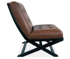 Sidewinder Brown Faux Leather Accent Chair -Furniture Specialty Shop 810431434 4