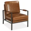 Peacemaker Brown Faux Leather Accent Chair -Furniture Specialty Shop 810431436 2