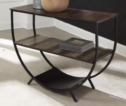 Lamoney Gray, White & Brown Slat Console Table 8 Lamoney Gray, White & Brown Slat Console Table -Furniture Specialty Shop 810458257