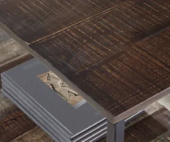 Lamoney Gray, White & Brown Slat Console Table 11 Lamoney Gray, White & Brown Slat Console Table -Furniture Specialty Shop 810458257 4