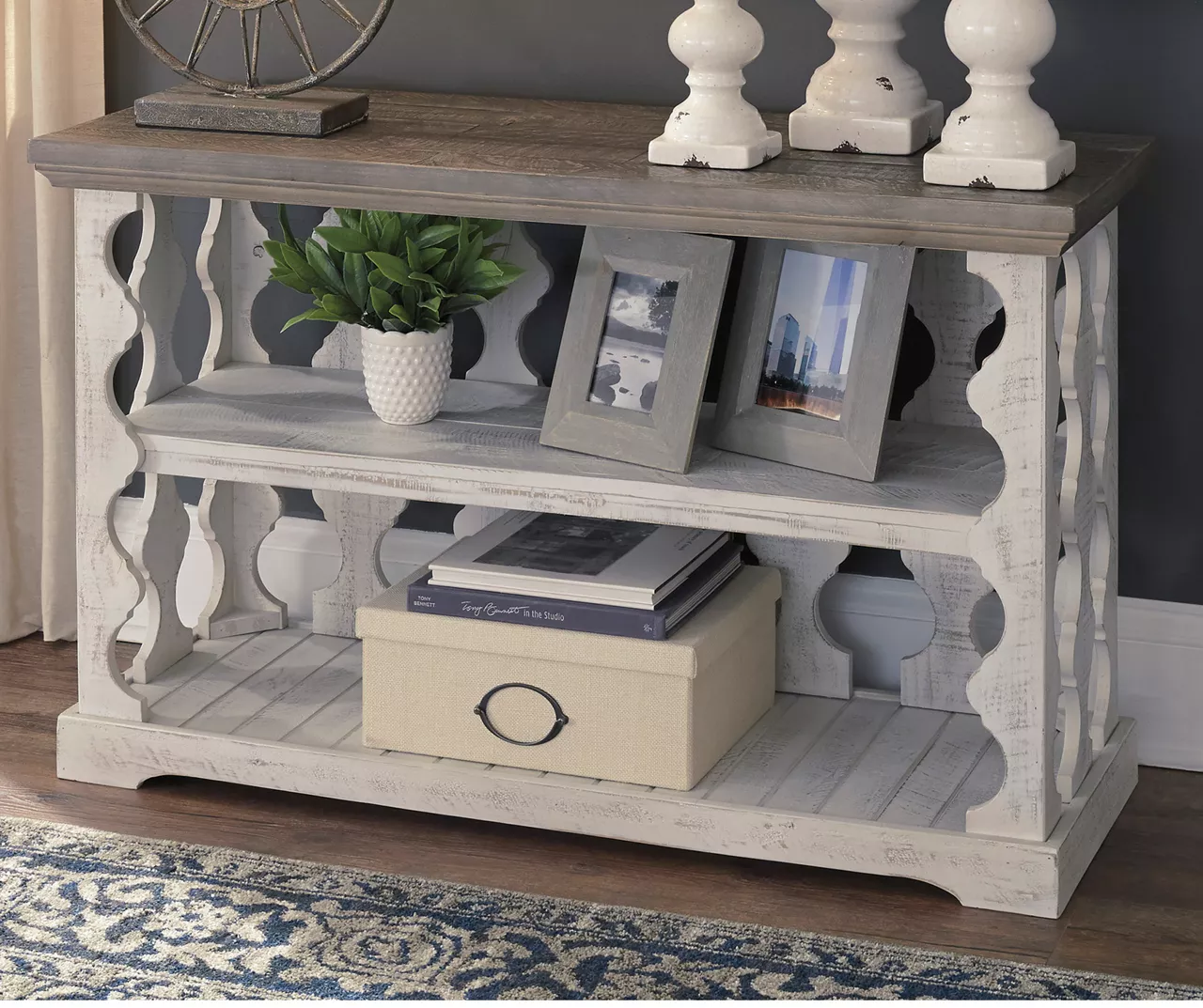Havalance Gray & White Two-Tone Console Table 5 Havalance Gray & White Two-Tone Console Table - Image 3