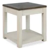 Bolangburg White & Brown Two-Tone End Table -Furniture Specialty Shop 810458284 2