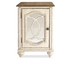 Realyn White & Brown Two-Tone Chairside End Table -Furniture Specialty Shop 810458285 2