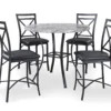 Faux Marble 5-Piece Pub Dining Set -Furniture Specialty Shop 810464326