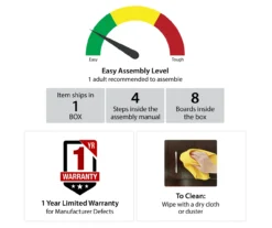 Topaz Brown Oak TV Stand -Furniture Specialty Shop 810464974 6