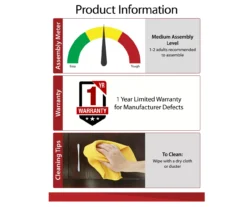 Ameriwood 47" Grandcastle Electric Fireplace Console -Furniture Specialty Shop 810464997 6