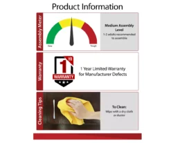 47" Grandcastle Rustic Gray Electric Fireplace Console -Furniture Specialty Shop 810465006 5