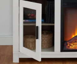 54" Bridgeport White Glass Door Electric Fireplace Console 8 54" Bridgeport White Glass Door Electric Fireplace Console -Furniture Specialty Shop 810465026 5