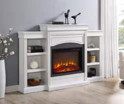 69" Shoreleaf White Mantel Electric Fireplace -Furniture Specialty Shop 810465035 1