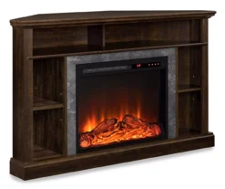 47" Flaxton Espresso Corner Electric Fireplace Console