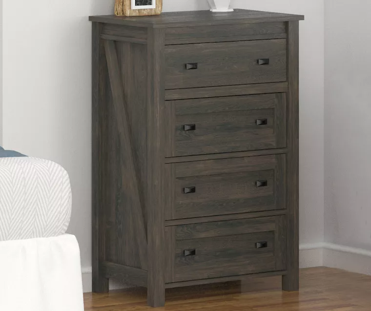 Century Lane Weathered Oak 4-Drawer Dresser 3 Century Lane Weathered Oak 4-Drawer Dresser
