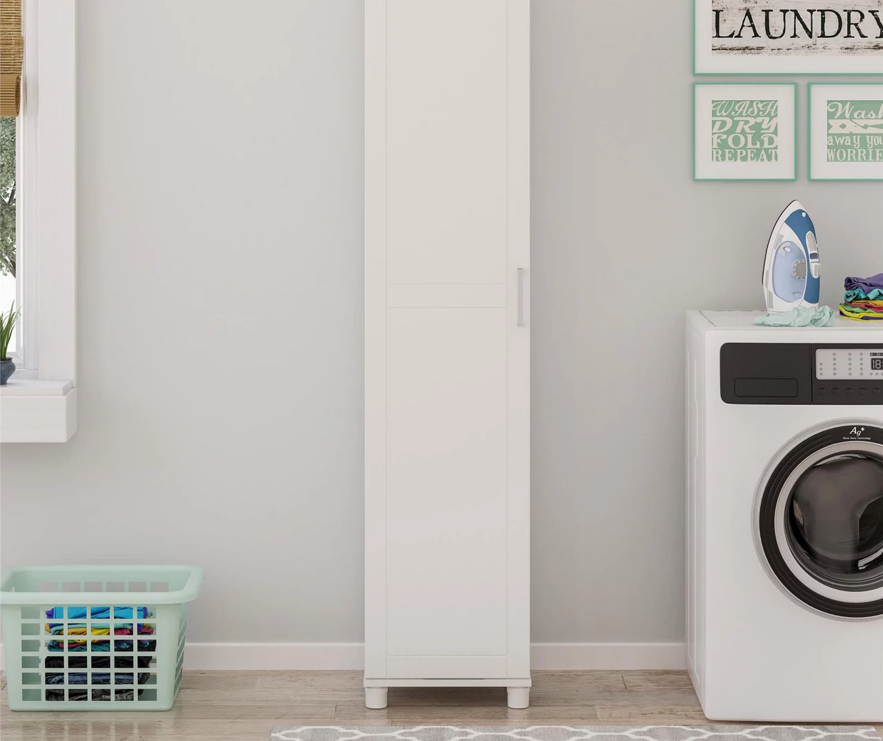 Evolution Selden 16" White Utility Storage Cabinet 3 Evolution Selden 16" White Utility Storage Cabinet