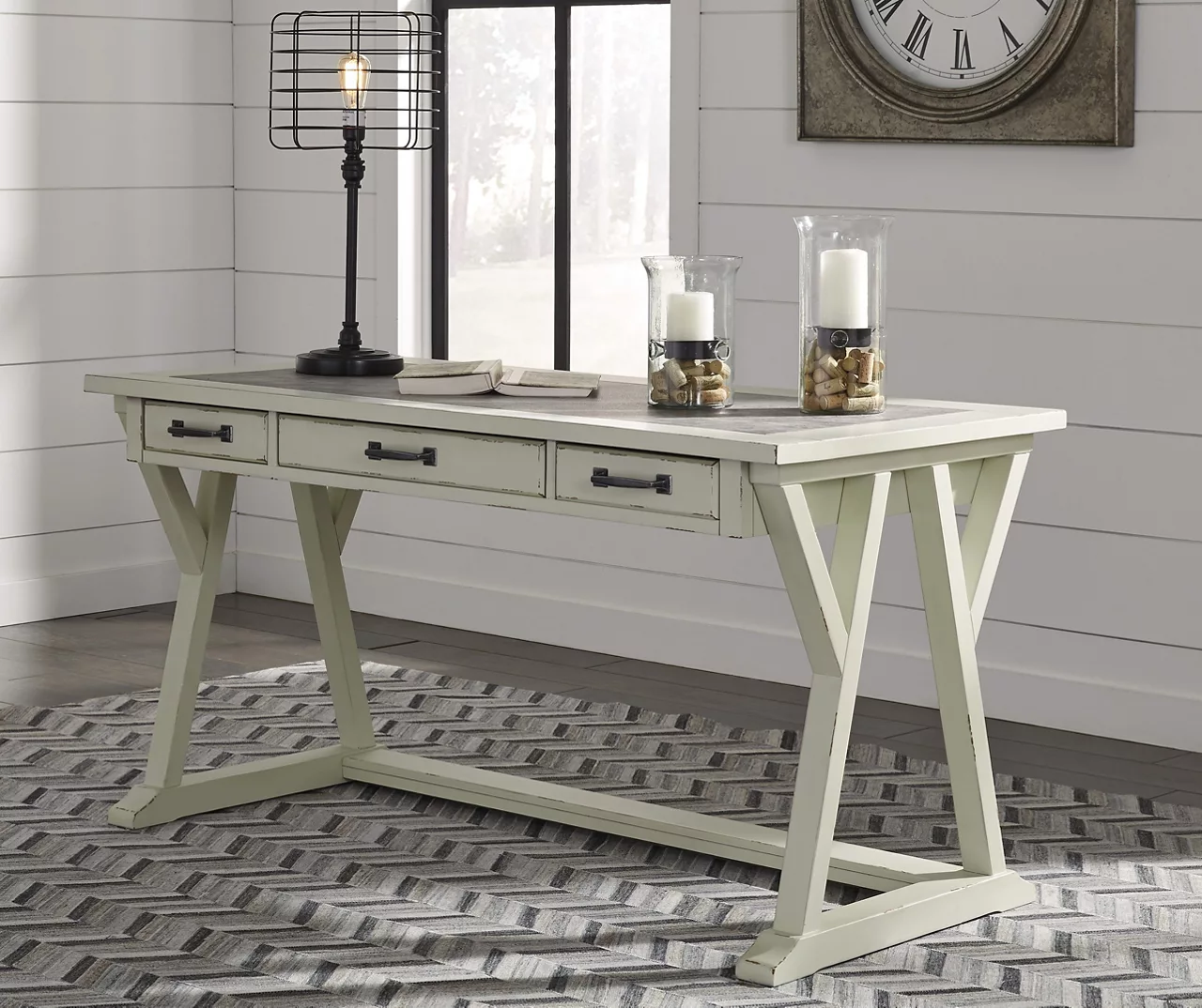 Jonileene White-Gray Desk 4 Jonileene White-Gray Desk - Image 2