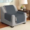Gray Reversible Chair & Recliner Furniture Protector -Furniture Specialty Shop 810498225 1