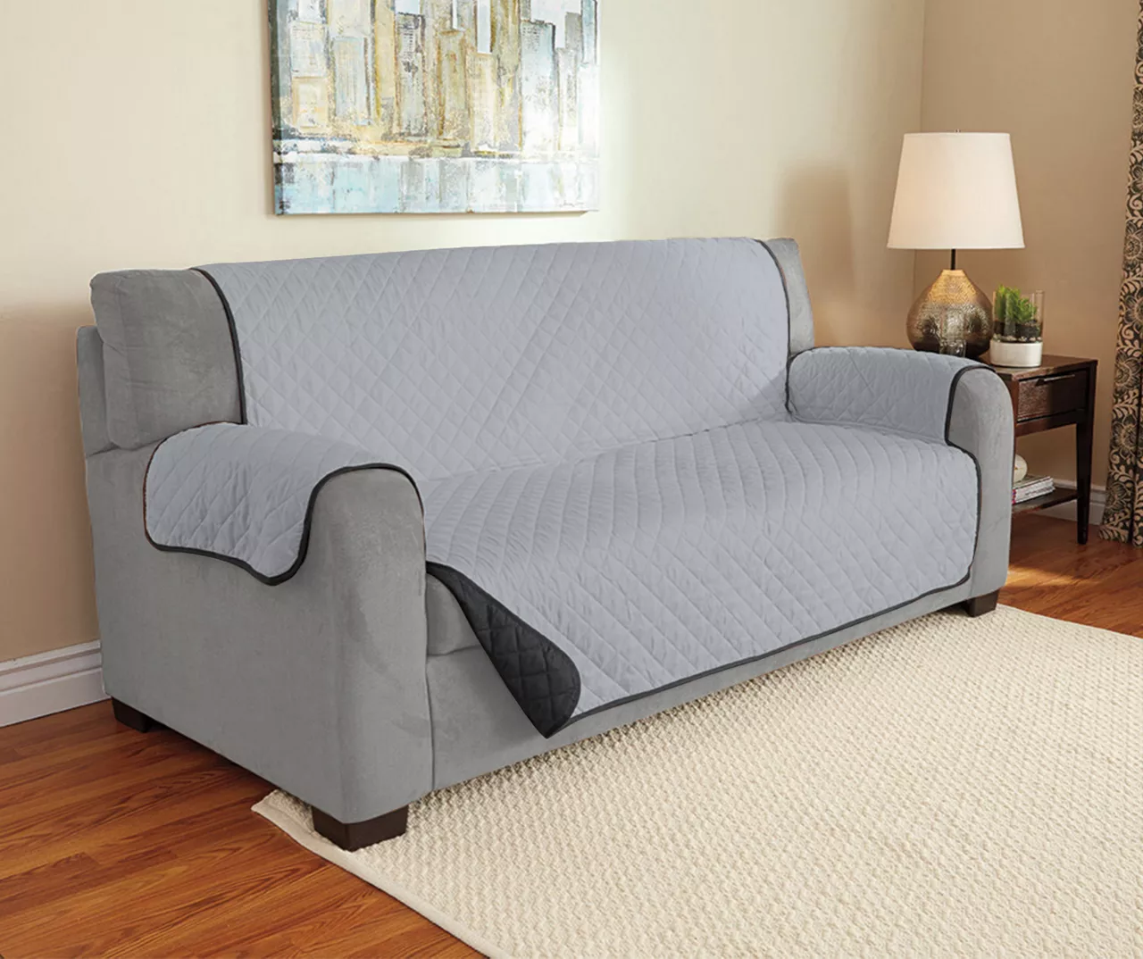 Gray Reversible Sofa Furniture Protector 3 Gray Reversible Sofa Furniture Protector