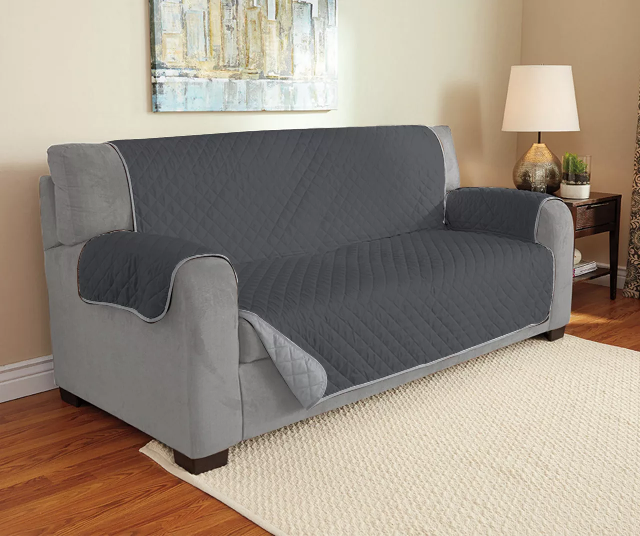 Gray Reversible Sofa Furniture Protector 4 Gray Reversible Sofa Furniture Protector - Image 2