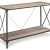 Brown & Black Metal Console Table 1 Brown & Black Metal Console Table -Furniture Specialty Shop 810499785 2