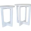 Distressed White 2-Piece Nesting Side Table Set -Furniture Specialty Shop 810500568