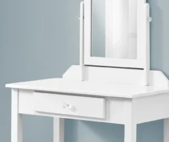 White Wood Vanity With Mirror -Furniture Specialty Shop 810502793 4