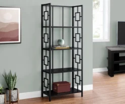 Black Square 4-Shelf Bookcase -Furniture Specialty Shop 810502794 1