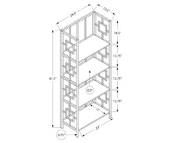 Black Square 4-Shelf Bookcase -Furniture Specialty Shop 810502794 3