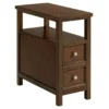 Walnut 2-Drawer End Table With Shelf -Furniture Specialty Shop 810504030 2
