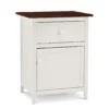 Walnut & White Nightstand -Furniture Specialty Shop 810504788 1