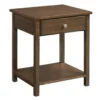 Walnut Nightstand With USB Ports & Power Outlets -Furniture Specialty Shop 810504789 2