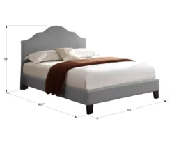 Lombard Light Gray Queen Upholstered Bed -Furniture Specialty Shop 810507931 6