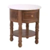 Marble & Mango Wood End Table -Furniture Specialty Shop 810511007 2