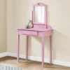Pink Vanity Table With Mirror -Furniture Specialty Shop 810512906 1