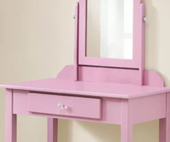 Pink Vanity Table With Mirror -Furniture Specialty Shop 810512906 4