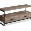 48" Dark Taupe 2-Drawer TV Stand -Furniture Specialty Shop 810512921 2