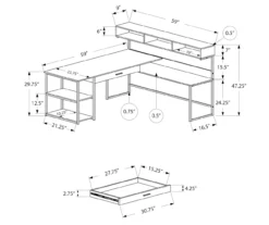 Monarch L-Shaped Corner Desk With Hutch -Furniture Specialty Shop 810512935 3