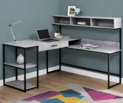 Monarch L-Shaped Corner Desk With Hutch -Furniture Specialty Shop 810512937 1
