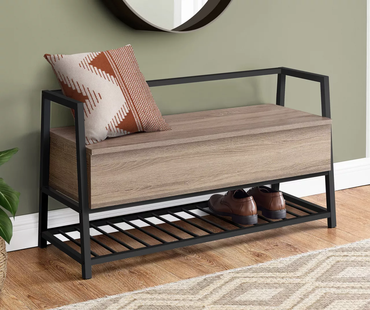 Dark Taupe Storage Bench 3 Dark Taupe Storage Bench