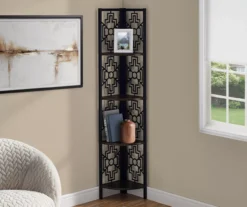 Monarch Geometric 4-Shelf Corner Bookcase -Furniture Specialty Shop 810512946 1