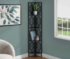 Monarch Geometric 4-Shelf Corner Bookcase -Furniture Specialty Shop 810512948 1