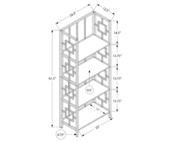 Espresso Square 4-Shelf Open Bookcase 8 Espresso Square 4-Shelf Open Bookcase -Furniture Specialty Shop 810512950 3