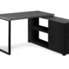 Gray & Black L-Shaped 3-Drawer Computer Desk -Furniture Specialty Shop 810512962 2