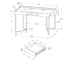 Monarch Office Desk With Riser -Furniture Specialty Shop 810512966 3