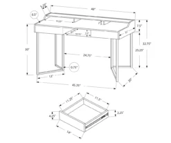 Monarch Office Desk With Riser -Furniture Specialty Shop 810512967 3